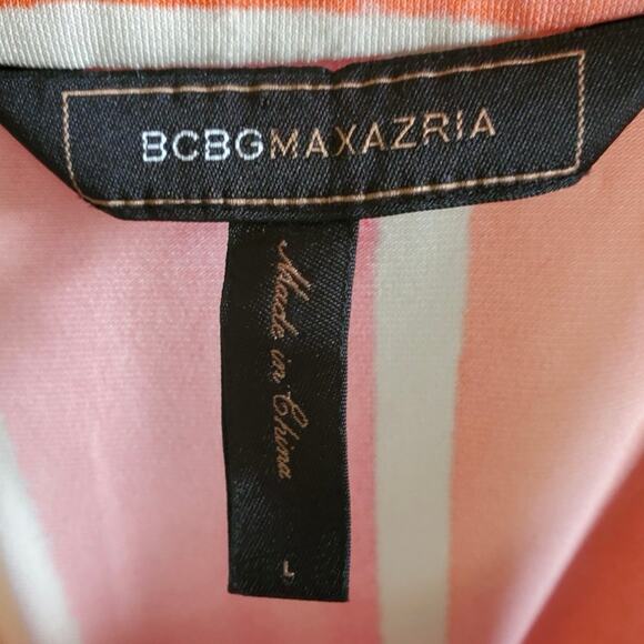 BCBG Max Azria Colorful Geranium Painted Brush Stroke Halter Top Size Large - Picture 4 of 6